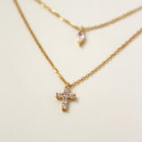 Layered Cross Necklace