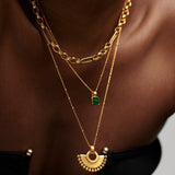 Vintage Square Malachite Necklace