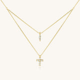 Layered Cross Necklace