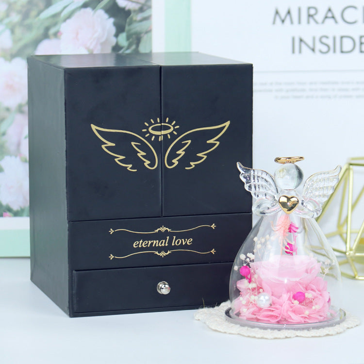 Best Gift-Sincerity Necklace with Eternal Rose Box