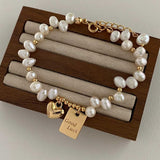 Love&Lucky Card Natural Baroque Irregular Pearl Bracelet