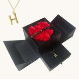 Best Gift-Blessed Letter Necklace with Rose Box