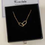 Love Pearls Linked Pendant Layered Necklace Combination