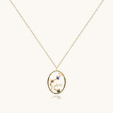 Hollow Gemstone Constellation Necklace