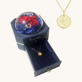 Best Gift-Constellation Necklace with Eternal Rose Ball Box