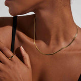 Bold Herringbone Chain Necklace