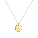 Round Initial Pendant Necklace