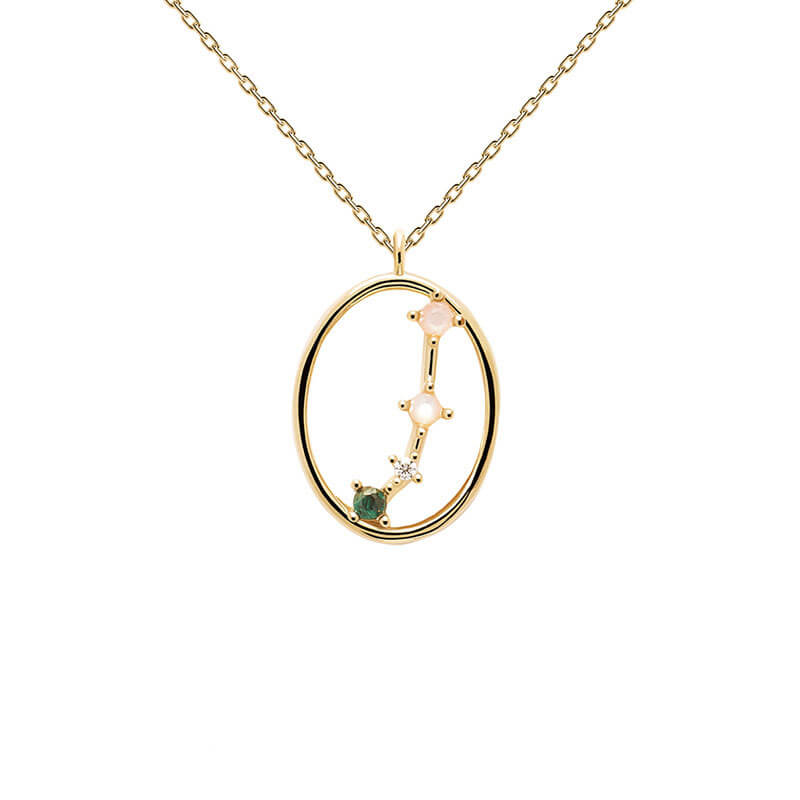 Hollow Gemstone Constellation Necklace