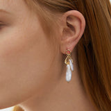 Baroque Pearl Mismatch Drop Earrings