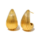 Chic Striped Hollow Studs