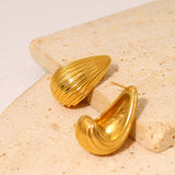 Chic Striped Hollow Studs