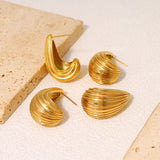 Chic Striped Hollow Studs