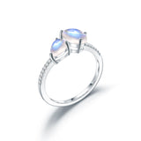 Creamy Blue Moonstone Ring