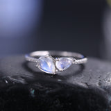 Creamy Blue Moonstone Ring