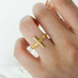 Cross Adjustable Ring