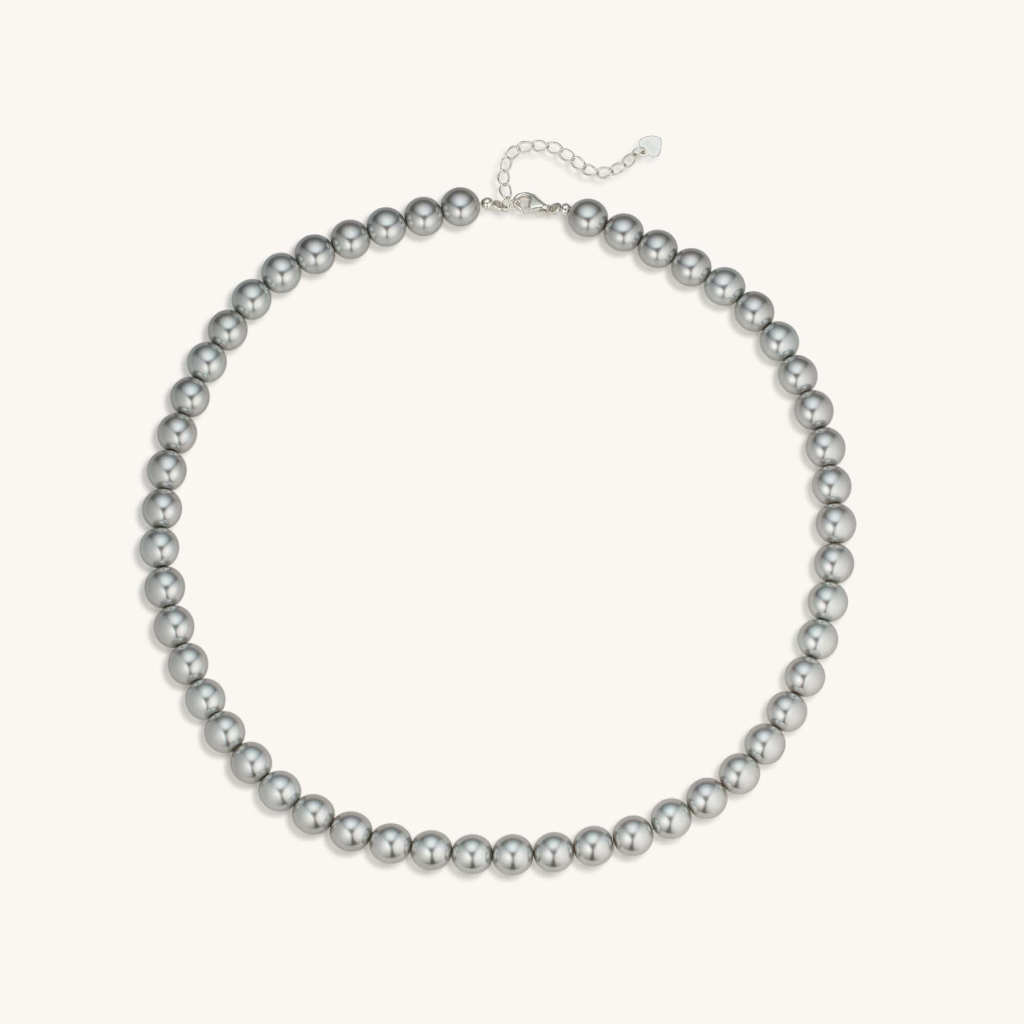 Dark Silver Pearl Choker Necklace for Women - Kira LaLa
