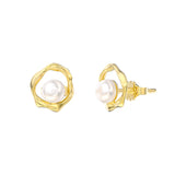 Flower Pearl Ear Studs