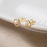 Flower Pearl Ear Studs