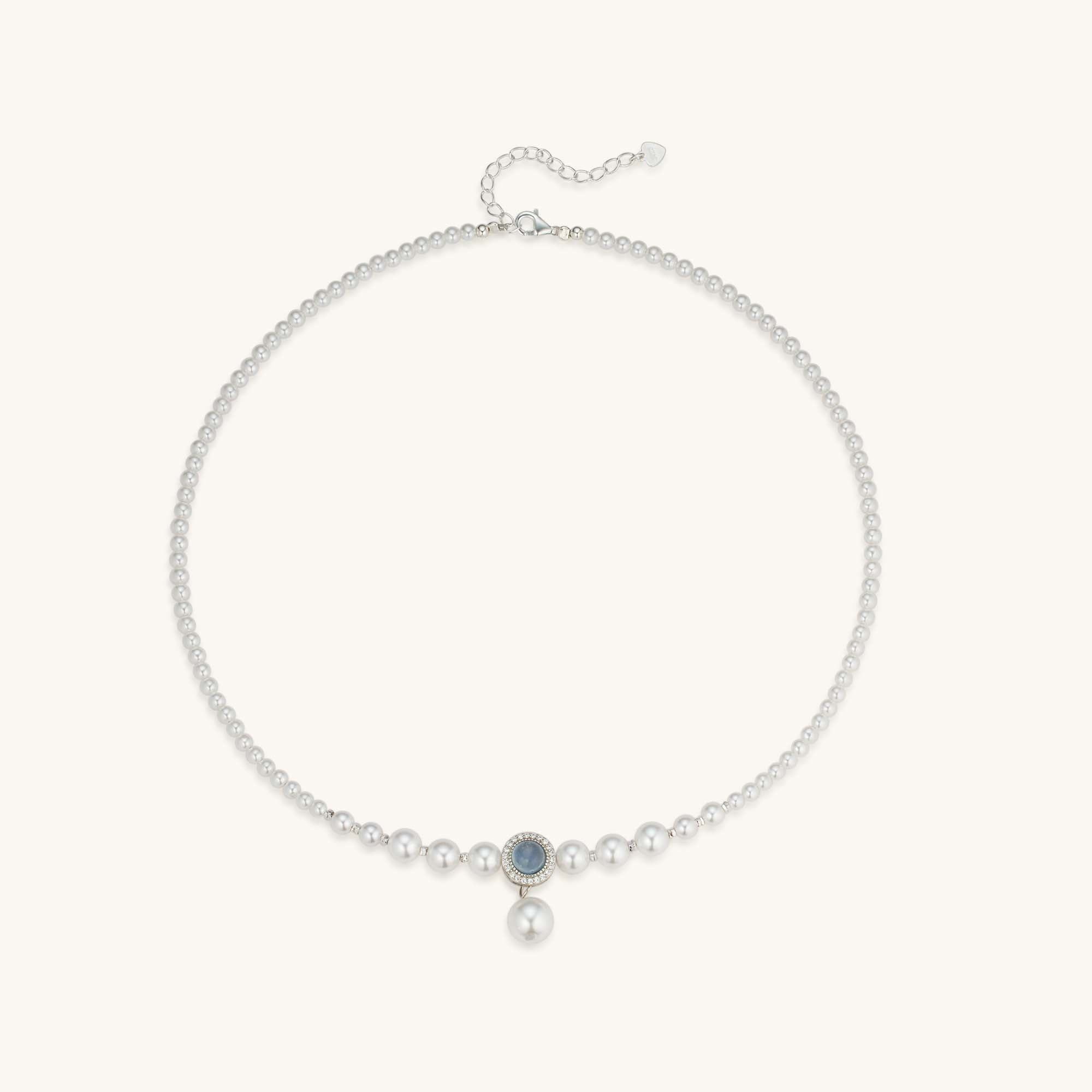 Gentle Gemstone Pearl Choker Necklace for Women - Kira LaLa