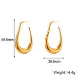 Hollow Curve Large Hook Earrings