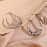 Hollow Curve Large Hook Earrings