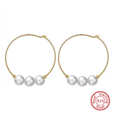 Hoop Pearl Earrings