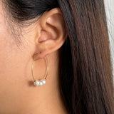 Hoop Pearl Earrings