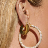 Pave Amalfi Huggie Earrings