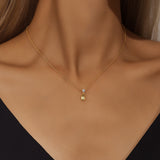 Polished Teardrop Diamond Necklace