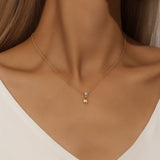 Polished Teardrop Diamond Necklace