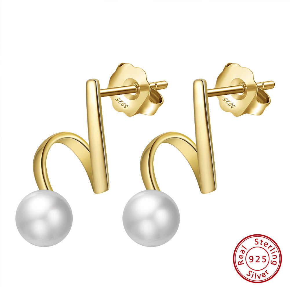 Ribbon Natural Baroque Pearl Earrings - Kira LaLa