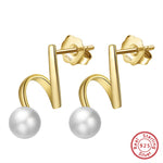 Ribbon Natural Baroque Pearl Earrings - Kira LaLa