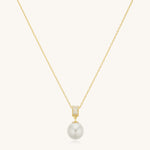 Roller Single Pearl Pendant 18k Gold Vermeil Necklace - Kira LaLa