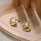 Vintage Braided Pearl Earrings