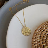 Zodiac Coin Pendant Necklace