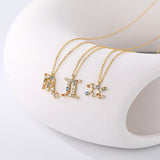 Zodiac Sign Colored Gemstone Necklace