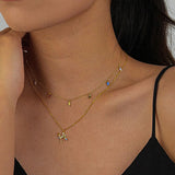 Zodiac Sign Colored Gemstone Necklace