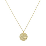 Zodiac Coin Pendant Necklace